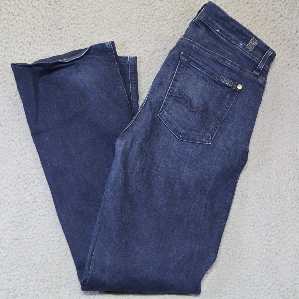 7 For All Mankind Kimmie Bootcut Jeans Dark Wash Indigo Stretch Denim Size 29